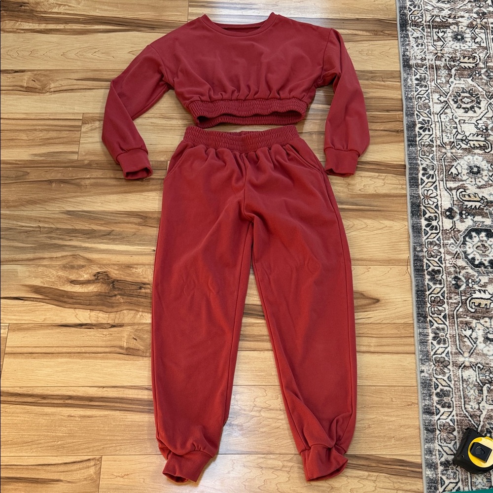 Coral - Berry Two-Piece Lounge Set